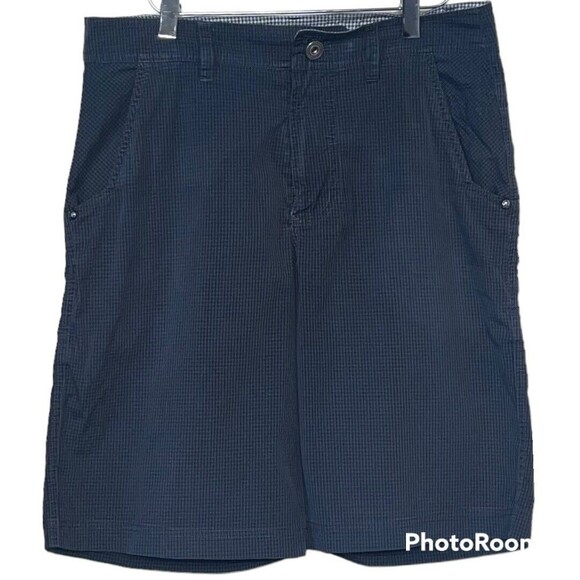 Lululemon Men's Sz 32 Kahuna Shorts Casual Stretch Grid Line Coal - Picture 1 of 4